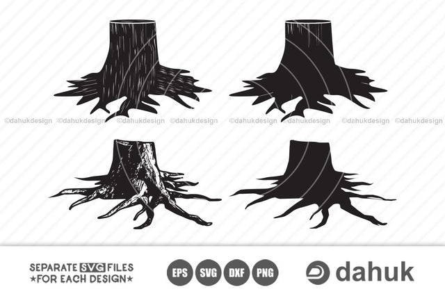 Stump svg, Stump clipart, Stump vector, Tree Stump, Silhouette, Studio Files for Cricut, Svg, Eps, Dxf, Png, Cricut, Cut File SVG dahukdesign 