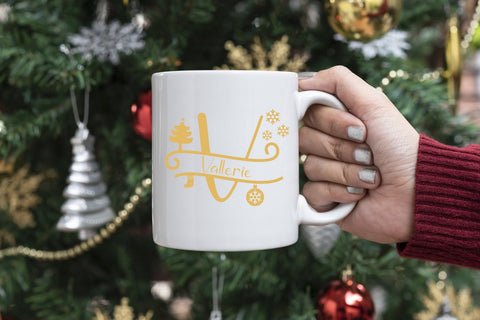 Stunning Christmas Monogram Font AEN Creative Store 