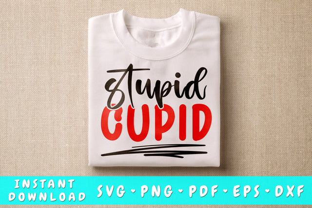Stupid Cupid SVG, Anti Valentine's Day SVG SVG HappyDesignStudio 
