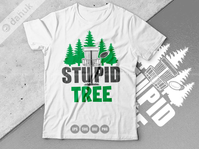 Stupid Tree SVG, Disc Golf SVG, Disc Golf Buddy, Disc Golf Cricut, Cut file, for silhouette, Clipart cricut design space, vinyl cut files SVG dahukdesign 