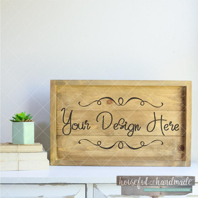 Styled Farmhouse Wood Sign Mockup - Digital File Mock Up Photo Houseful of Handmade 