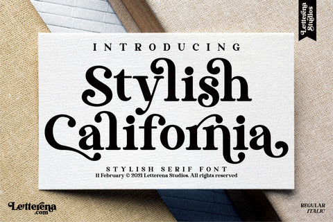 Stylish California Font Letterena Studios 