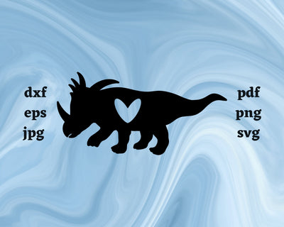 Styracosaurus Heart SVG Cut File SVG Northern Light SVG 