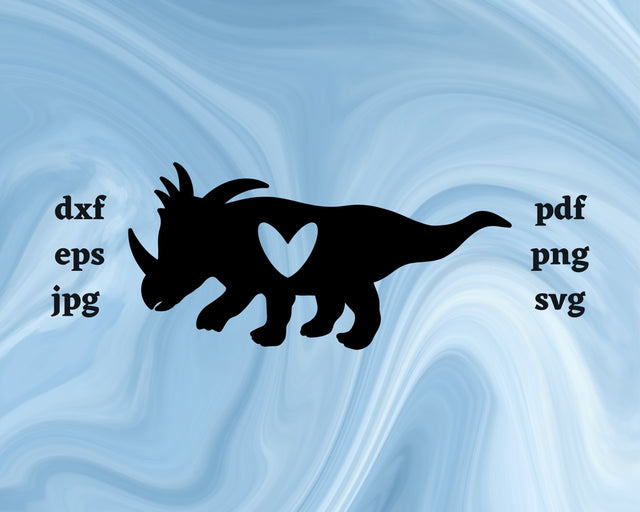 Styracosaurus Heart SVG Cut File SVG Northern Light SVG 