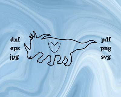 Styracosaurus Heart SVG Cut File SVG Northern Light SVG 