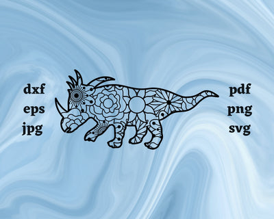 Styracosaurus Mandala SVG Cut File SVG Northern Light SVG 