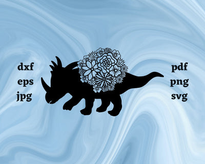 Styracosaurus Mandala SVG Cut File SVG Northern Light SVG 