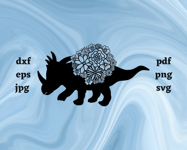 Styracosaurus Mandala SVG Cut File SVG Northern Light SVG 