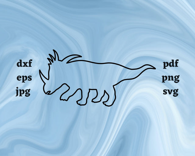 Styracosaurus Outline SVG Cut File SVG Northern Light SVG 