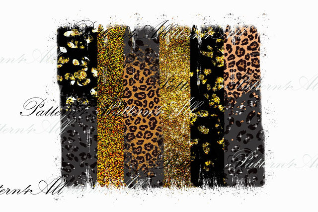 Sublimation Background Splash Gold Black and Cheetah Print Brush Strokes / Digital Design File PNG Download,Printable ClipArt Design PNG Sublimation ArtStudio 