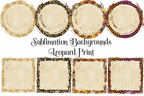 Sublimation Backgrounds Leopard Print Frames Sublimation Digital Honeybee 