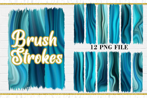 Sublimation Brush Strokes PNG, blue wave background Sublimation artnoy 