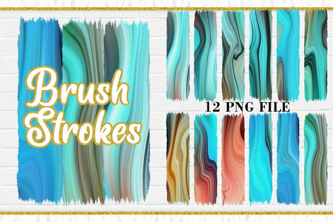 Sublimation Brush Strokes PNG, blue wave background Sublimation artnoy 