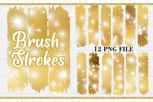 Sublimation Brush Strokes PNG, Gold Color sparkle background Sublimation artnoy 