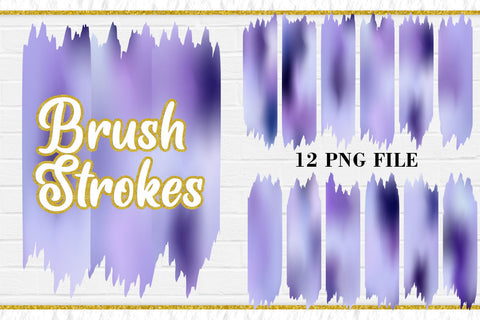 Sublimation Brush Strokes PNG, gradient blue color background Sublimation artnoy 
