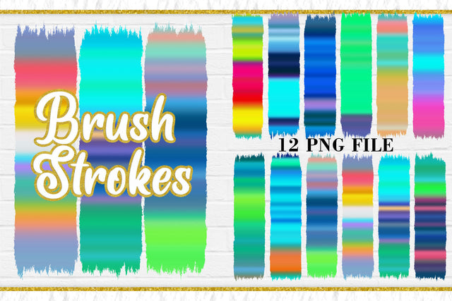Sublimation Brush Strokes PNG, Gradient bright color background Sublimation artnoy 