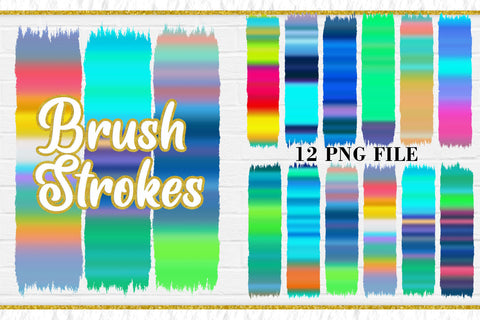 Sublimation Brush Strokes PNG, Gradient bright color background Sublimation artnoy 
