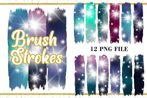 Sublimation Brush Strokes PNG, gradient color and sparkle Sublimation artnoy 
