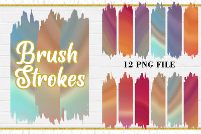 Sublimation Brush Strokes PNG, gradient color Sublimation artnoy 