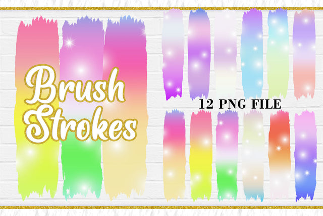 Sublimation Brush Strokes PNG, gradient color with sparkle Sublimation artnoy 