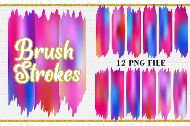 Sublimation Brush Strokes PNG, gradient pink color background Sublimation artnoy 