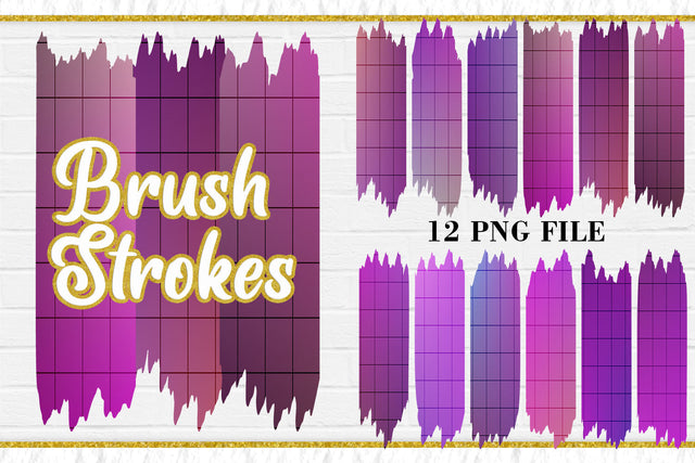 Sublimation Brush Strokes PNG, gradient purple color background, grid pattern Sublimation artnoy 