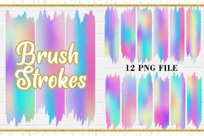 Sublimation Brush Strokes PNG, hologram color background Sublimation artnoy 