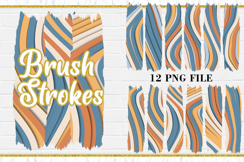 Sublimation Brush Strokes PNG, line wave background Sublimation artnoy 