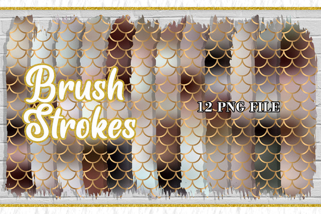 Sublimation Brush Strokes PNG, mermaid scales brown background Sublimation artnoy 