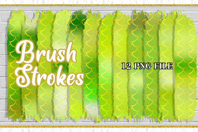 Sublimation Brush Strokes PNG, mermaid scales green background Sublimation artnoy 
