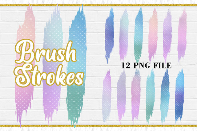 Sublimation Brush Strokes PNG, unicorn color, dot pattern Sublimation artnoy 