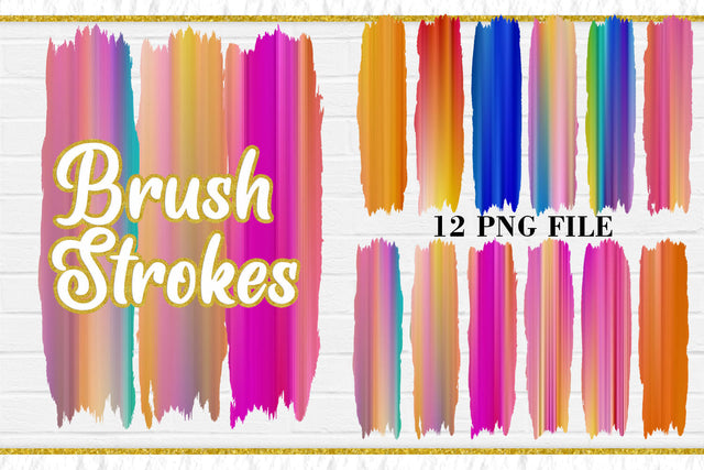 Sublimation Brush Strokes PNG, unicorn color Sublimation artnoy 