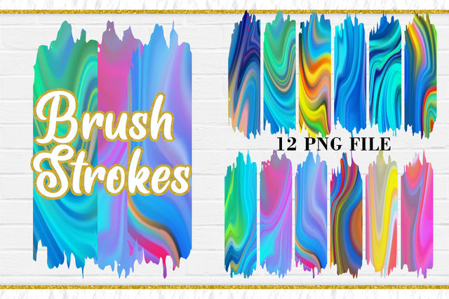 Sublimation Brush Strokes PNG, Wave Texture background, gradient blue color Sublimation artnoy 