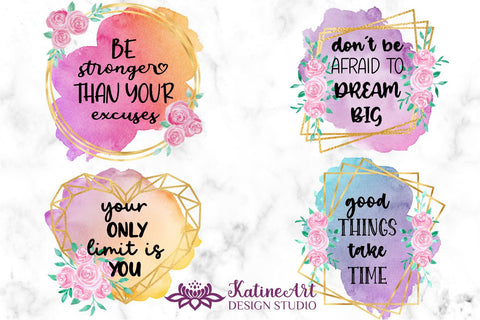 Sublimation Bundle - 7 Motivational And Inspirational Quotes SVG KatineArt 