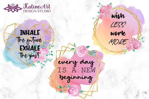 Sublimation Bundle - 7 Motivational And Inspirational Quotes SVG KatineArt 