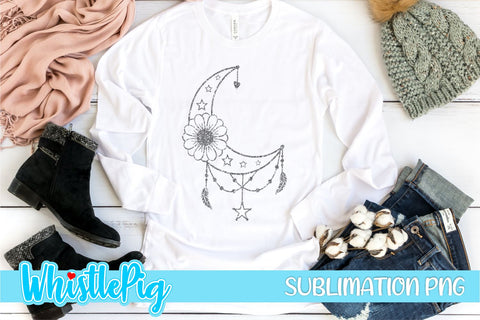 Sublimation Crescent Moon - Mystical Sublimation - Sublimation Moon - Glitter Sublimation Sublimation Glitter Moon Sublimation Dreamcatcher Sublimation Whistlepig Designs 