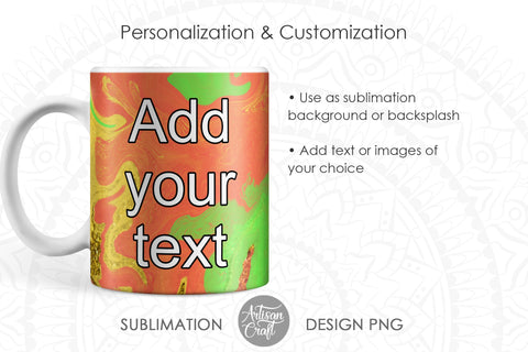 Sublimation designs for mugs in red and green Sublimation Artisan Craft SVG 