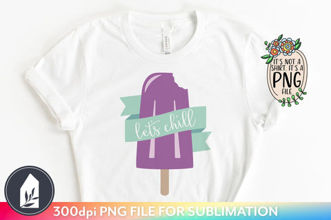 Sublimation File | Let's Chill PNG | Vintage Grape Ice Pop Sublimation Design Sublimation LilleJuniper 