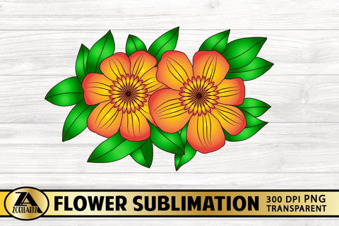 SUBLIMATION Flower PNG Floral Sublimation Hand Drawn Flowers SVG zoellartz 