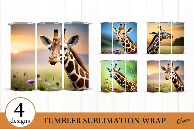 Sublimation Giraffe Tumbler. Safari Tumbler Wrap Sublimation Olga Terlyanskaya 