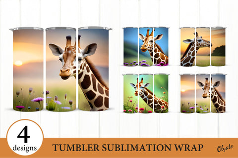 Sublimation Giraffe Tumbler. Safari Tumbler Wrap Sublimation Olga Terlyanskaya 