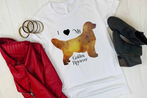 Sublimation Golden Retriever Watercolor PNG 300 DPI Sublimation Digital Honeybee 