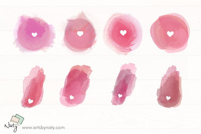 Sublimation heart watercolor elements. Sublimation Arts By Naty 