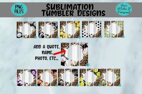 Sublimation Leopard Sports Bundle, Great for Skinny Tumblers, Mousepads, Keychains and More! Sublimation You Make It Personal 