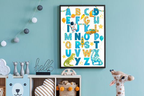 Sublimation Letters, Numbers & Cliparts| Children's Alphabet Sublimation Fly Design 