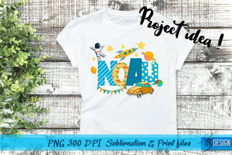 Sublimation Letters, Numbers & Cliparts| Children's Alphabet Sublimation Fly Design 