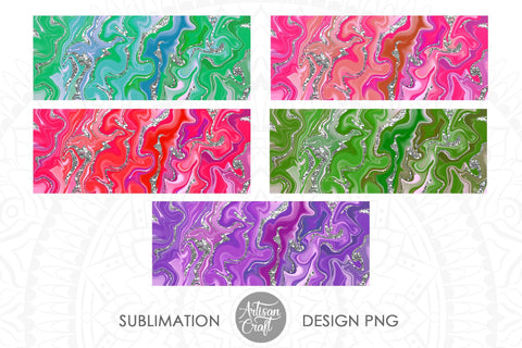 Sublimation mug design, fluid art, chunky glitter SVG Artisan Craft SVG 