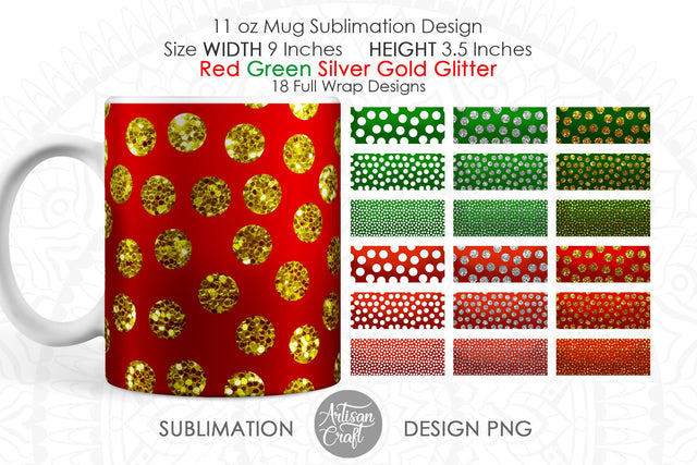 Sublimation mug designs, polka dot mugs Sublimation Artisan Craft SVG 