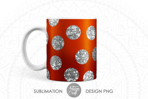 Sublimation mug designs, polka dot mugs Sublimation Artisan Craft SVG 