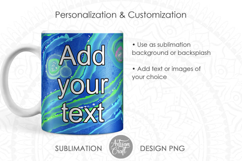 Sublimation mug designs showing malachite art Sublimation Artisan Craft SVG 